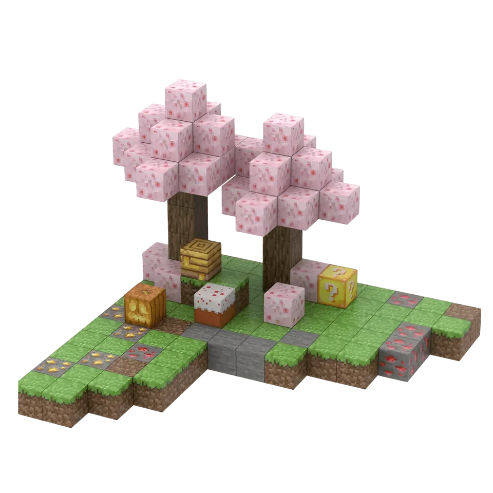 Cherry Blossom Land (128 Pcs) Minecraft Magnetisch Bouw Blokken Set