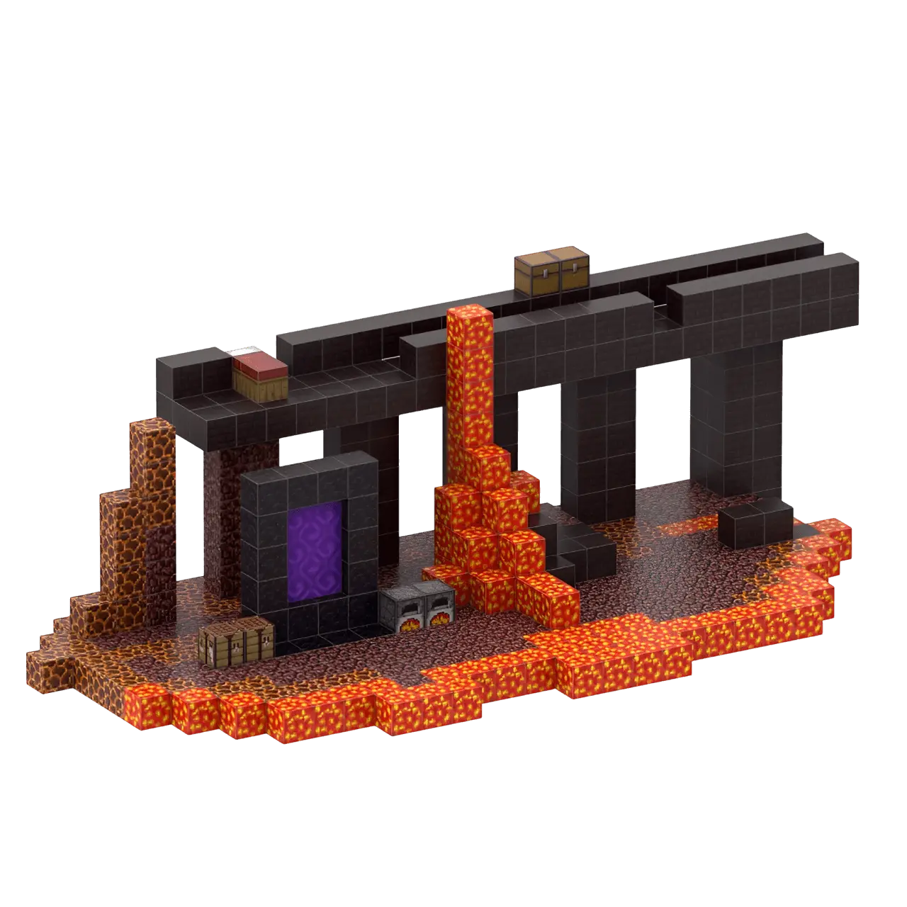 Nether Portal (480 Pcs) Minecraft Magnetic Building Blocks Set