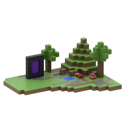 Overworld Portal (384 Pcs) Minecraft Magnetic Building Blocks Set