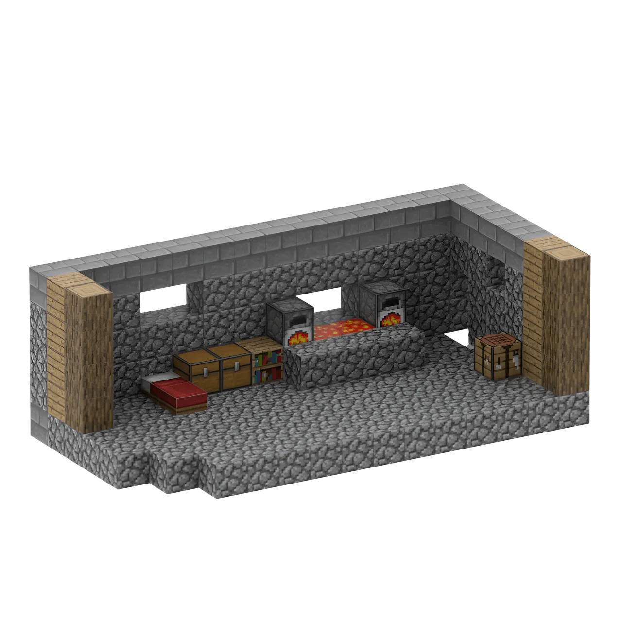 Blacksmith's Shop (192 Pcs) Minecraft Magnetic Building Blocks Set