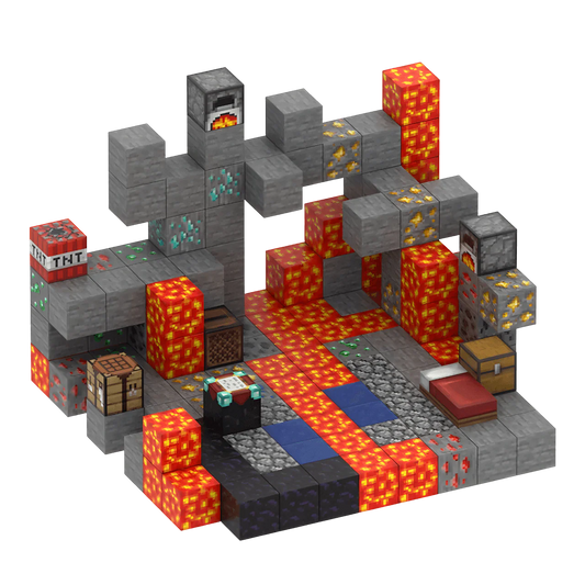 Cave Exploration (143 Pcs) Minecraft Magnetic Building Blocks Set