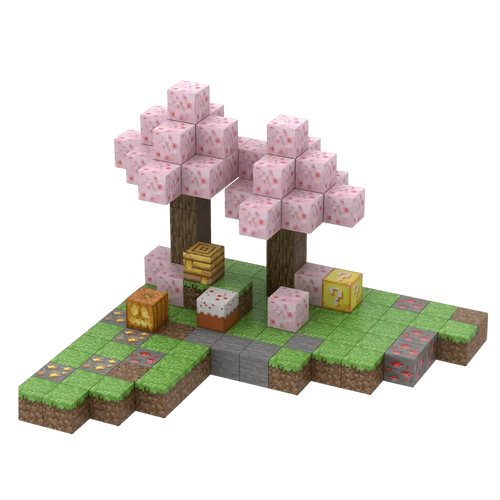 Cherry Blossom Land (128 Pcs) Minecraft Magnetisch Bouw Blokken Set