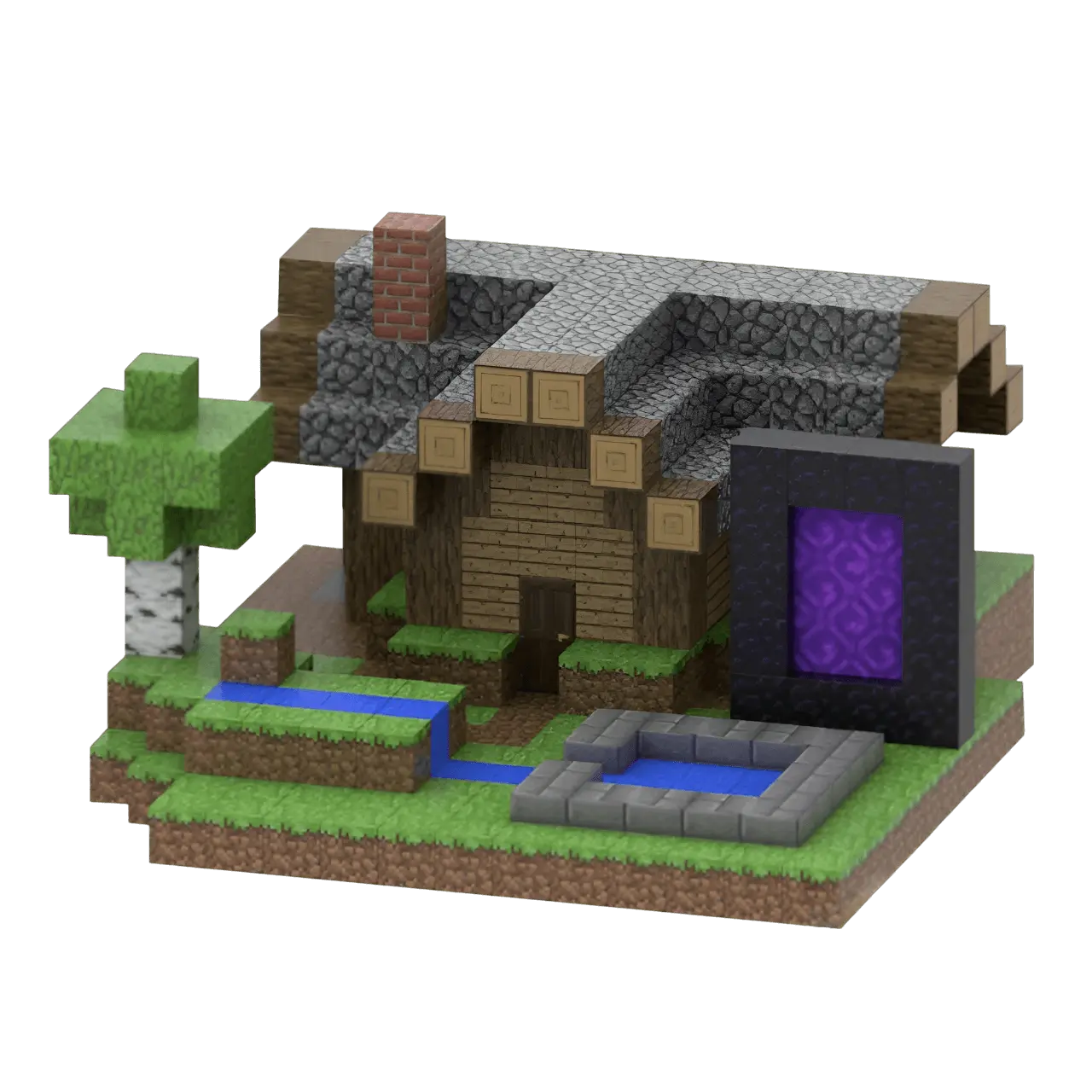 Villager's Villa (554 Pcs) Minecraft Magnetic Building Blocks Set