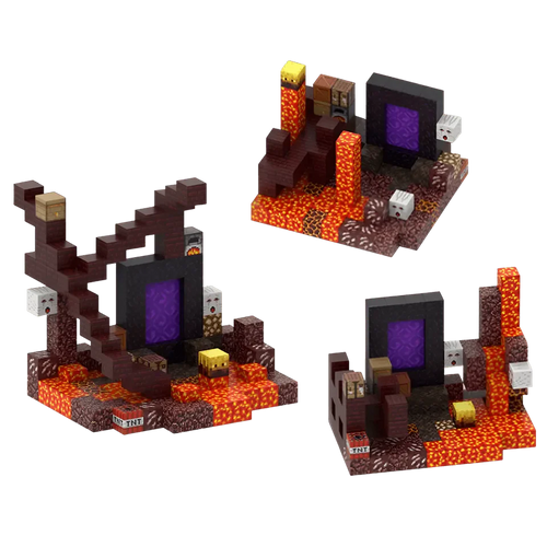 Nether Portal (132 Pcs) Minecraft Magnetic Building Blocks Set